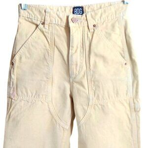 Womens 24 Utility Carpenter Pants BDG Urban Outfitters Yellow Dungarees Skater